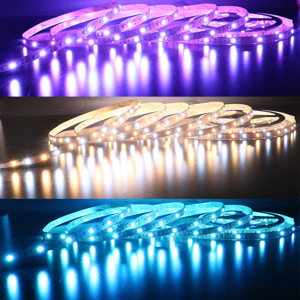 RGB+W+WW 5050+2835 Multi Color LED Lights - 10mm 5V RGBCCT LED Strip - 90LEDs/m RGB+W+WW 5050+2835 Multi Color LED Lights - 10mm 5V RGBCCT LED Strip - 90LEDs/m
